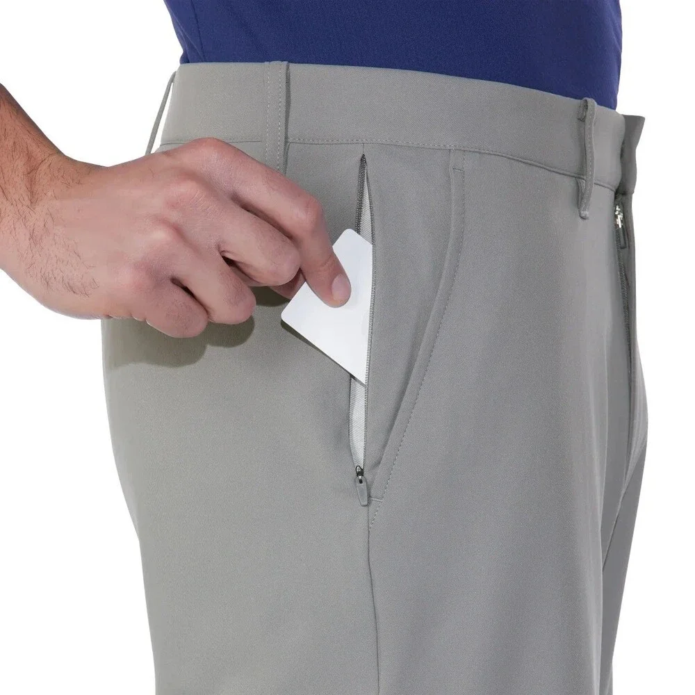 NWT Kirkland Signature Men's 32 Gray Stretch Shorts With UPF 50 Bermuda
